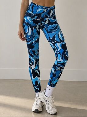 lululemon athletica Blue & Black Swirl High-Rise Leggings